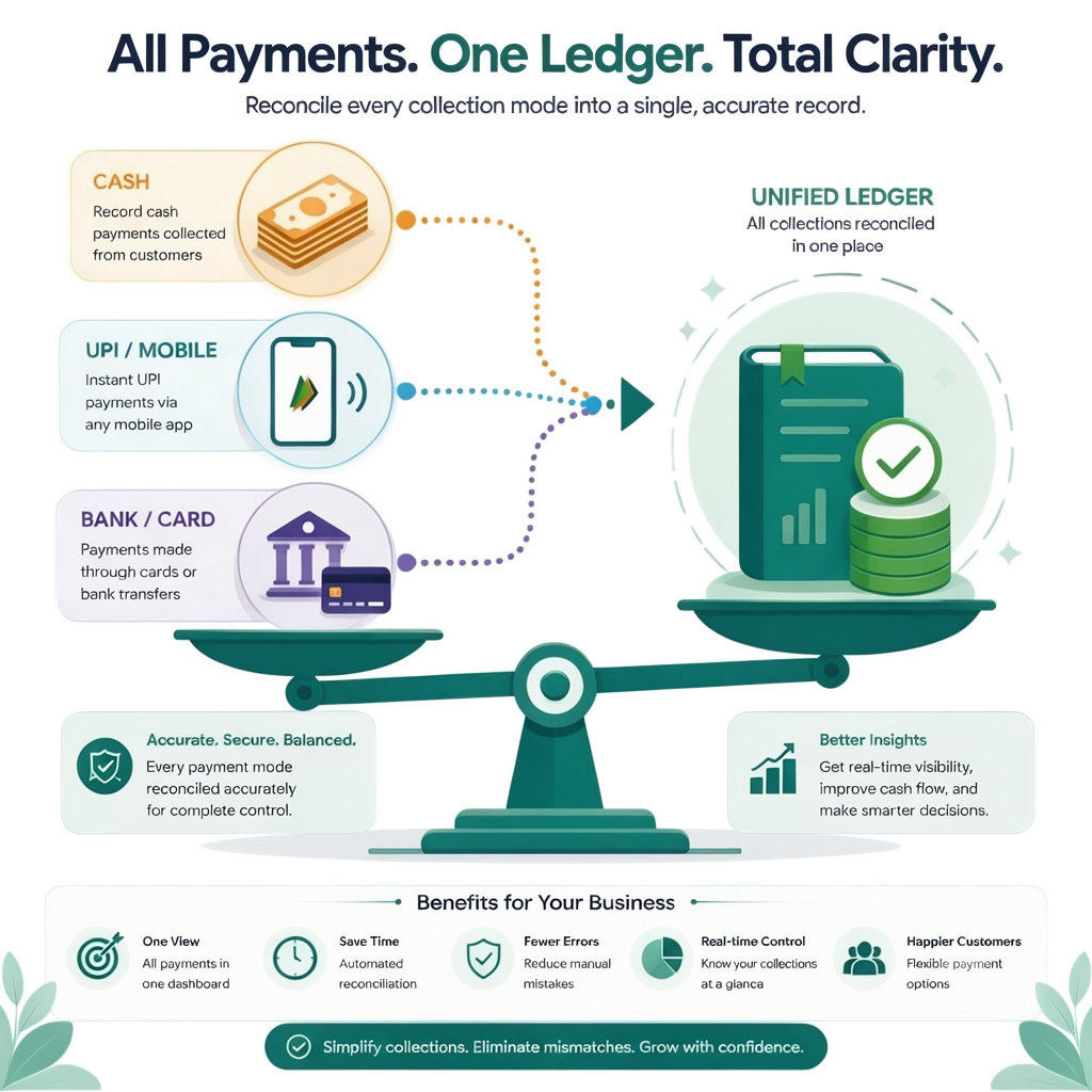 Cash, UPI, and Bank Collections Are Hard to Reconcile