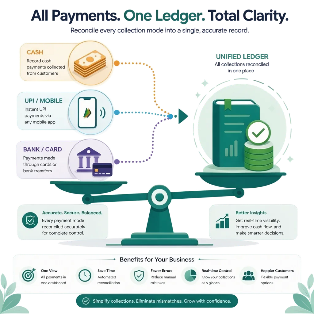 Cash, UPI, and Bank Collections Are Hard to Reconcile