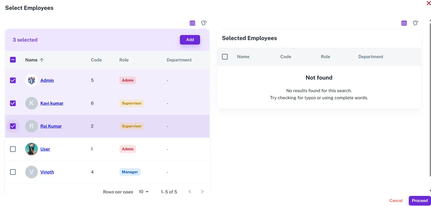 Attendance Tab