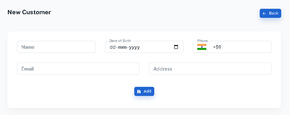 Customer form