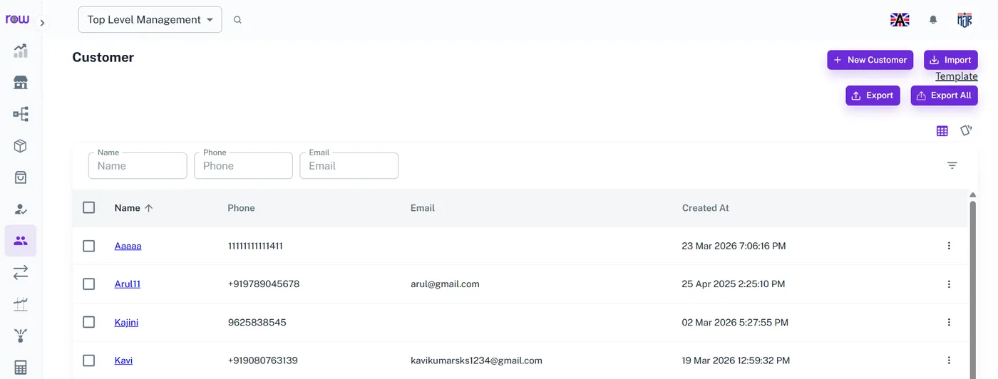 Customer List