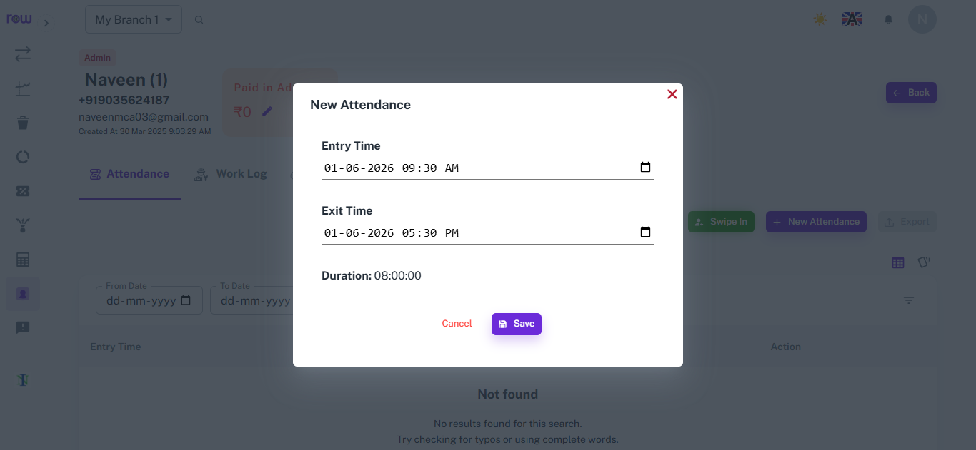 New Attendance