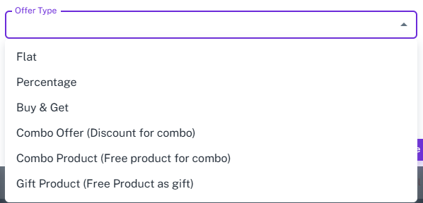 Offer Types