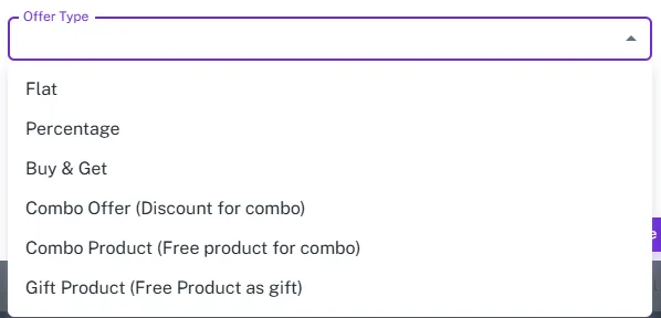 Offer Types