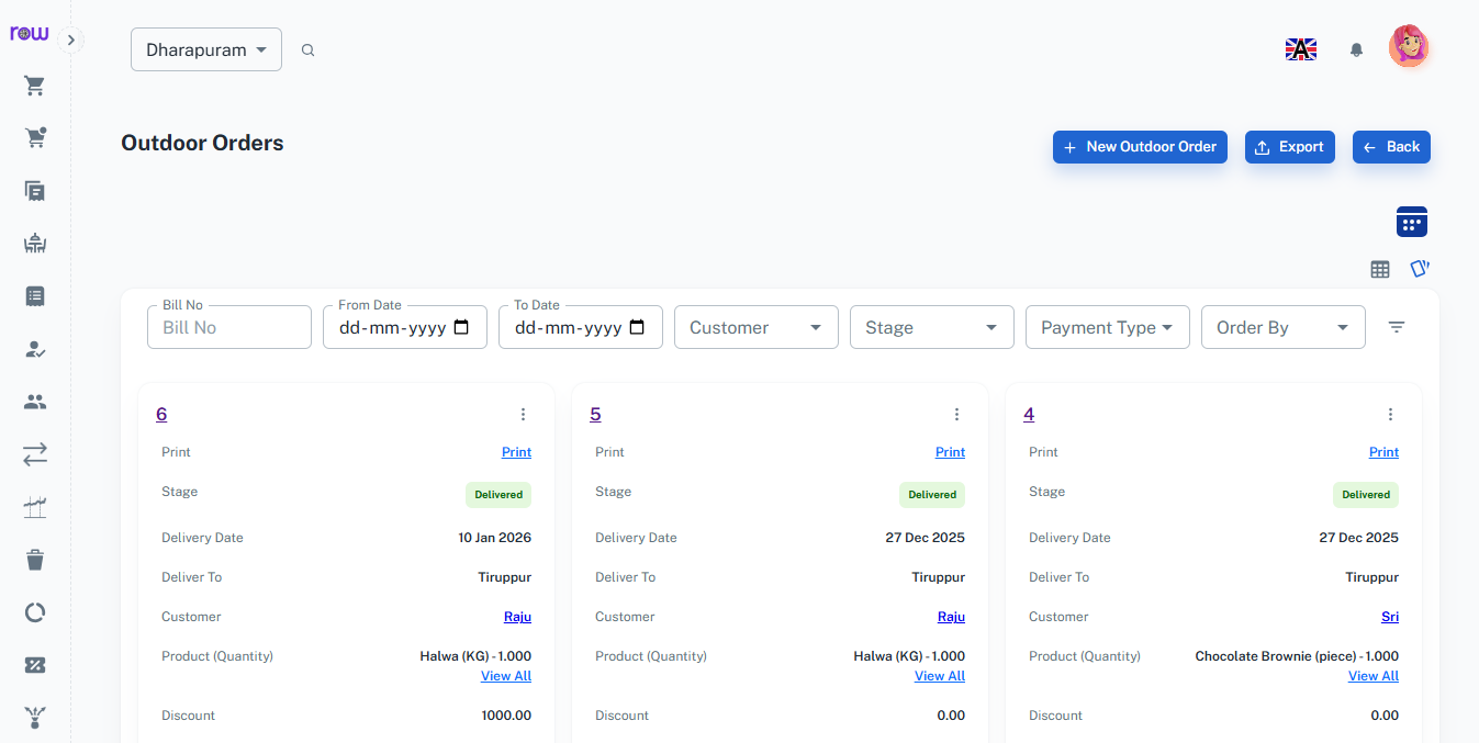 Outdoor Module Dashboard