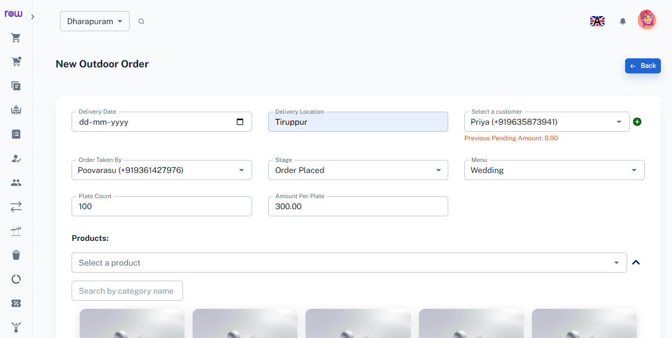 New Outdoor Order Form