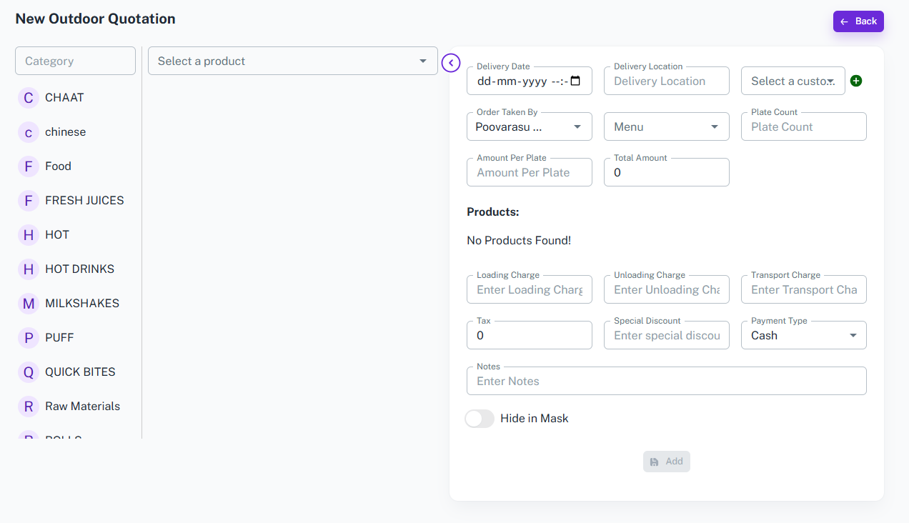 Production Costing Summary