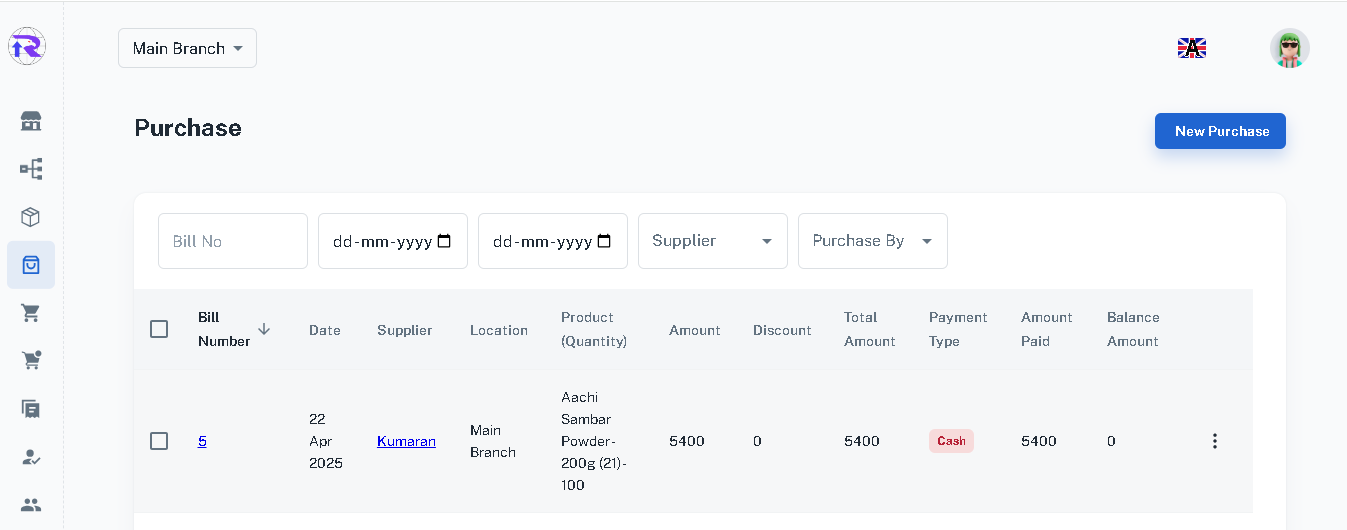 Purchase List