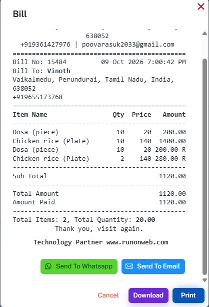 Email Billing