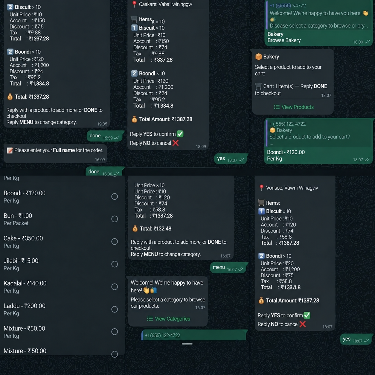 WhatsApp sale Dashboard