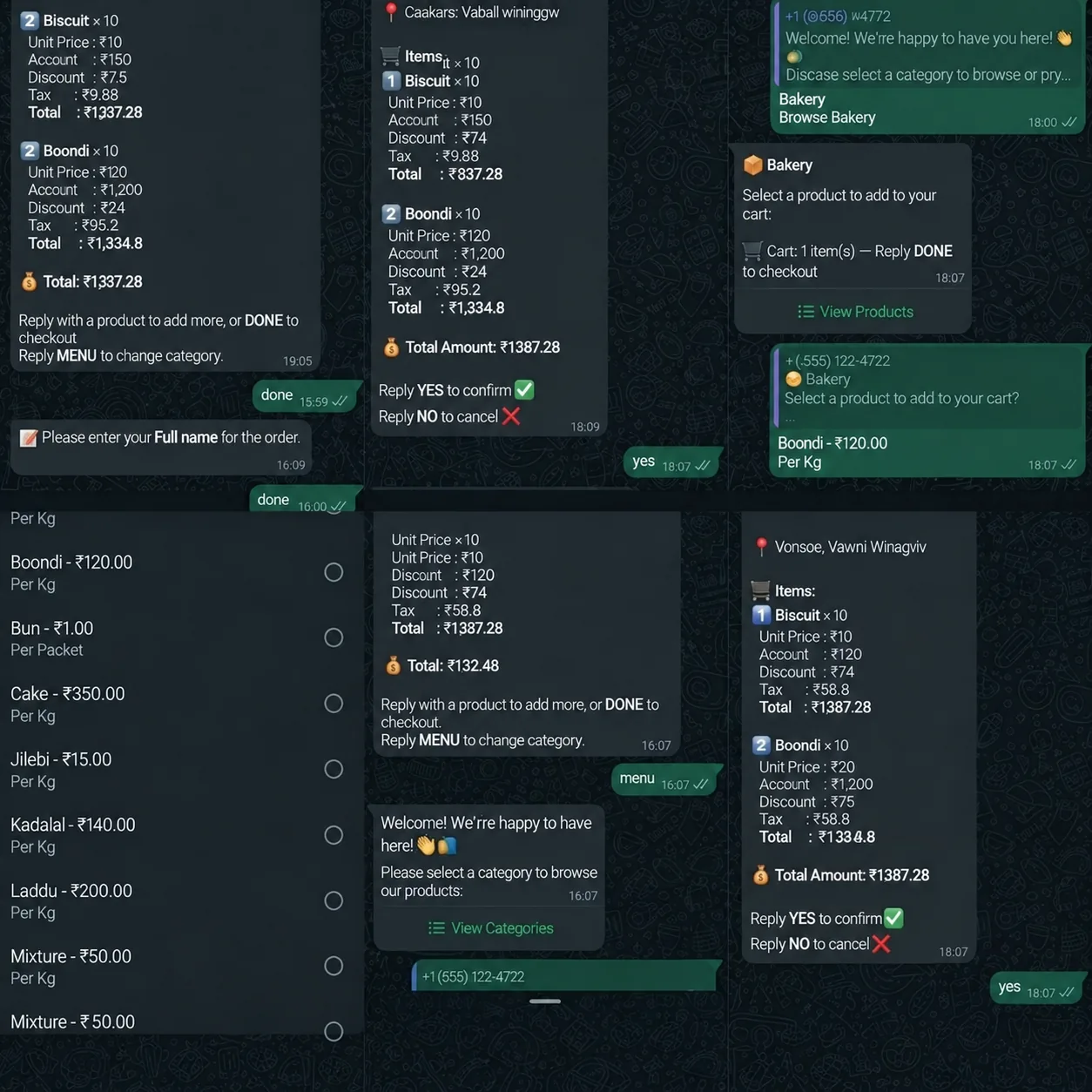 WhatsApp sale Dashboard